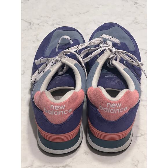 New Balance Men’s Athletic Active 574‎ Lightweight Lace Up Sneaker Size 11 Blue - Picture 4 of 8